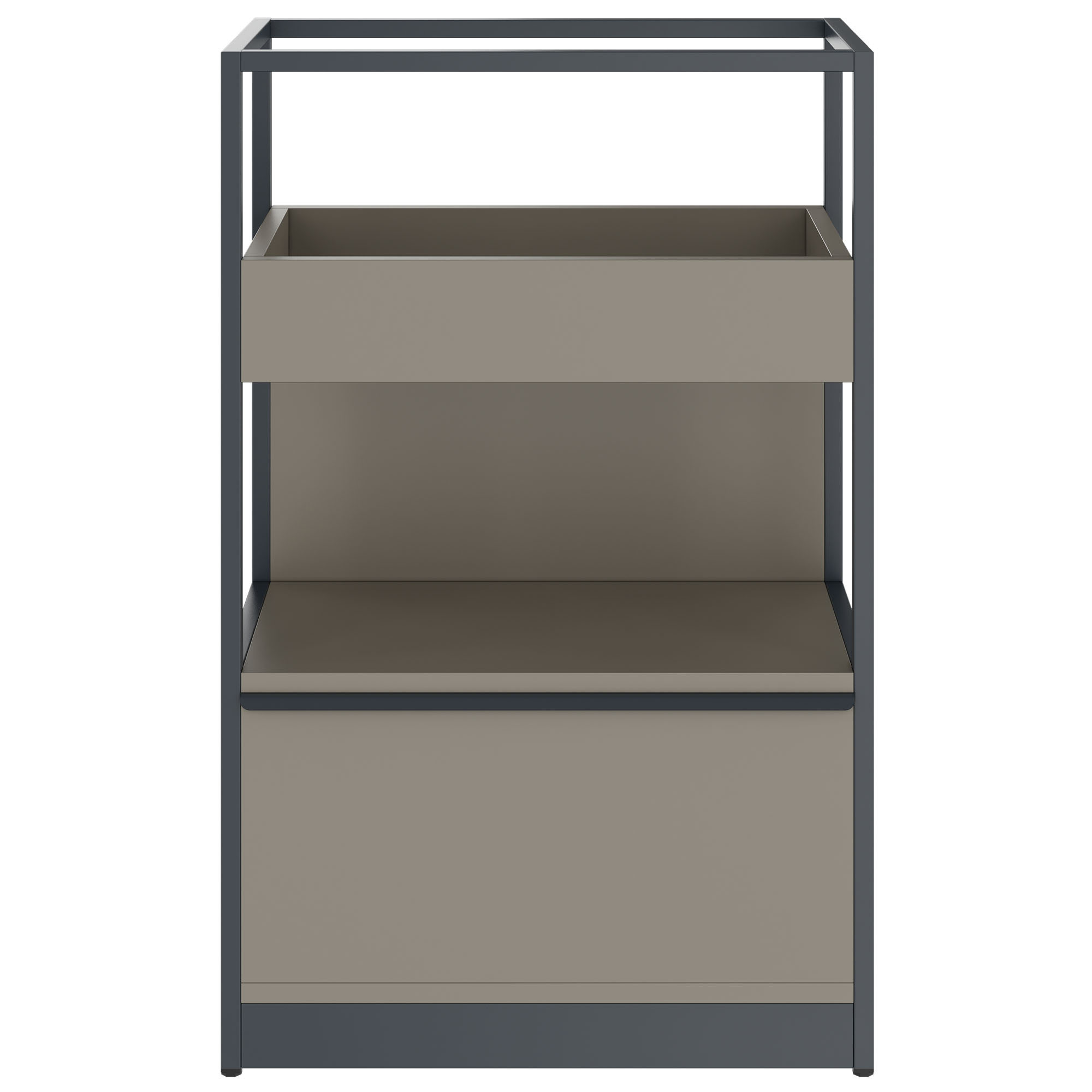 ATELLA shelf cabinet | 3 OH, 800 x 1255 mm, Cubanite gray - 2 Main Image