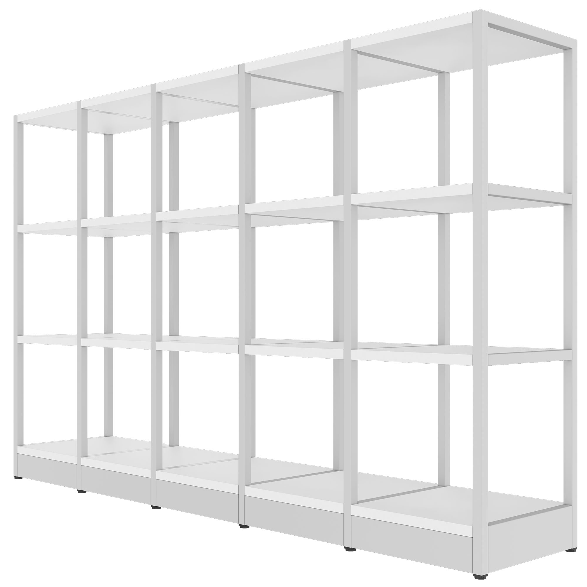 ATELLA Shelf cabinet | 3 Oh, 1960 x 1255 mm, white - 3 Main Image