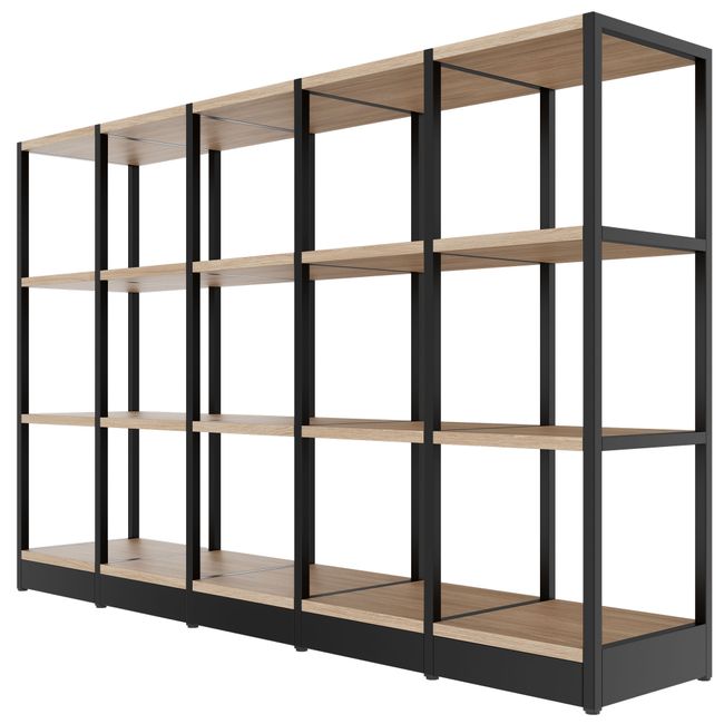 ATELLA Regalschrank | 3 OH, 1960 x 1255 mm, Bernsteineiche ATELLA Regalschrank | 3 OH, 1960 x 1255 mm, Bernsteineiche