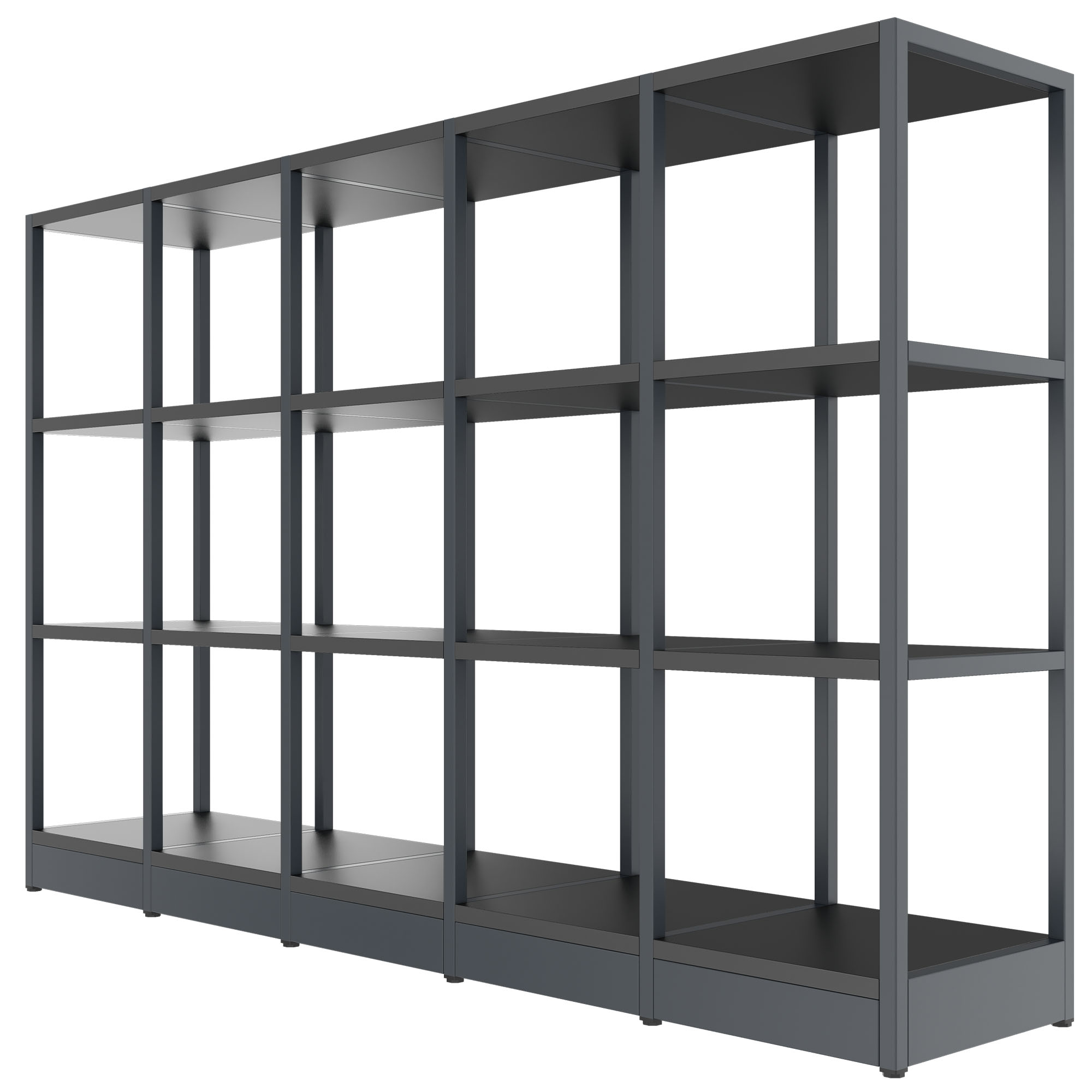 ATELLA Regalschrank | 3 OH, 1960 x 1255 mm, Anthrazit - 3 Main Image