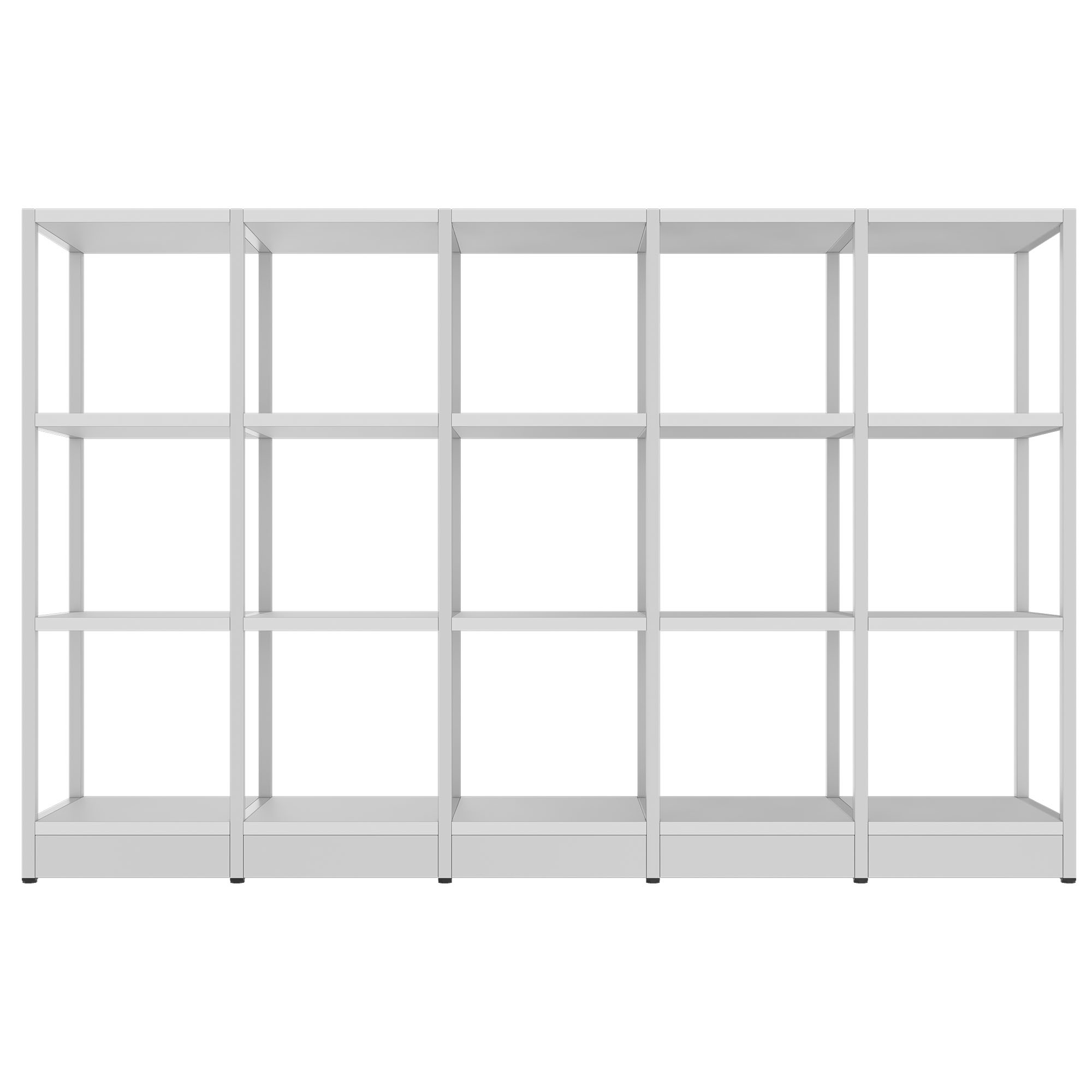 ATELLA Shelving unit | 3 OH, 1960 x 1255 mm, pearl gray - 2 Main Image