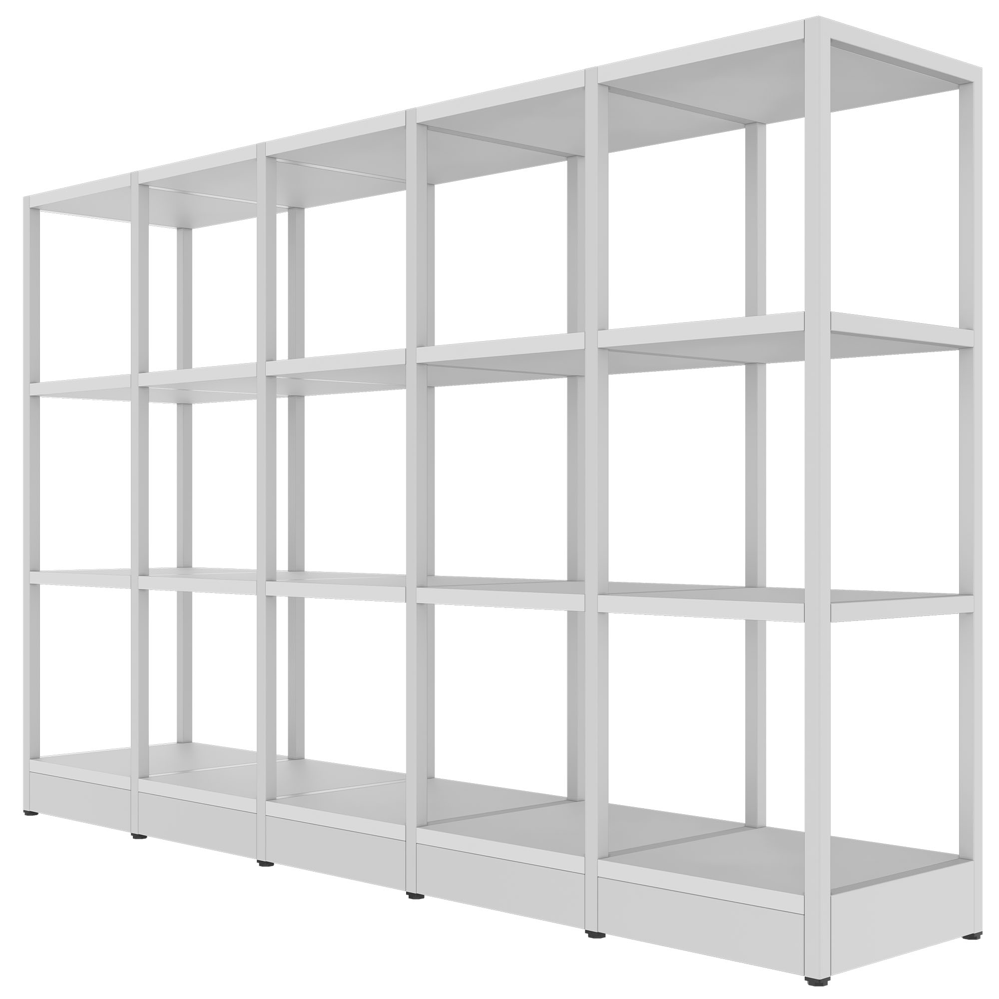 ATELLA Shelving unit | 3 OH, 1960 x 1255 mm, pearl gray - 3 Main Image
