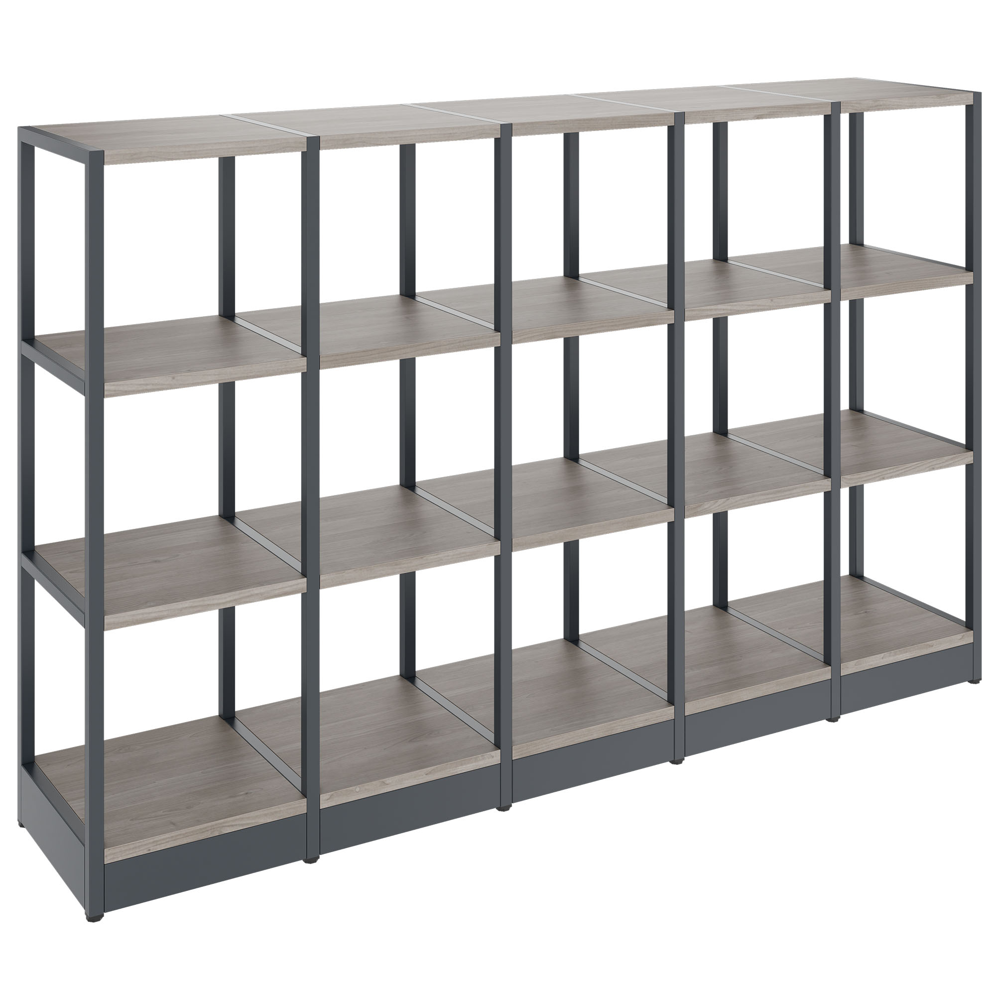 ATELLA Cabinet scaffale | 3 Oh, 1960 x 1255 mm, North Oak Grey - 1 Main Image