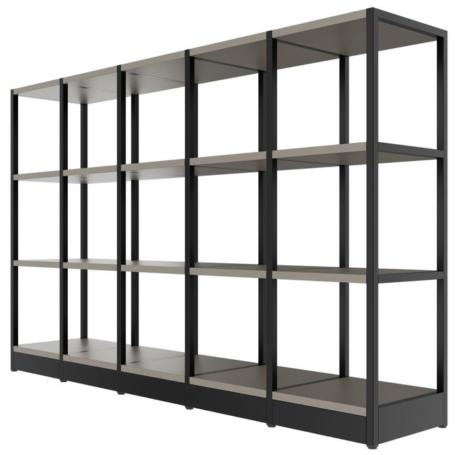 ATELLA Regalschrank | 3 OH, 1960 x 1255 mm, Cubanitgrau ATELLA Regalschrank | 3 OH, 1960 x 1255 mm, Cubanitgrau