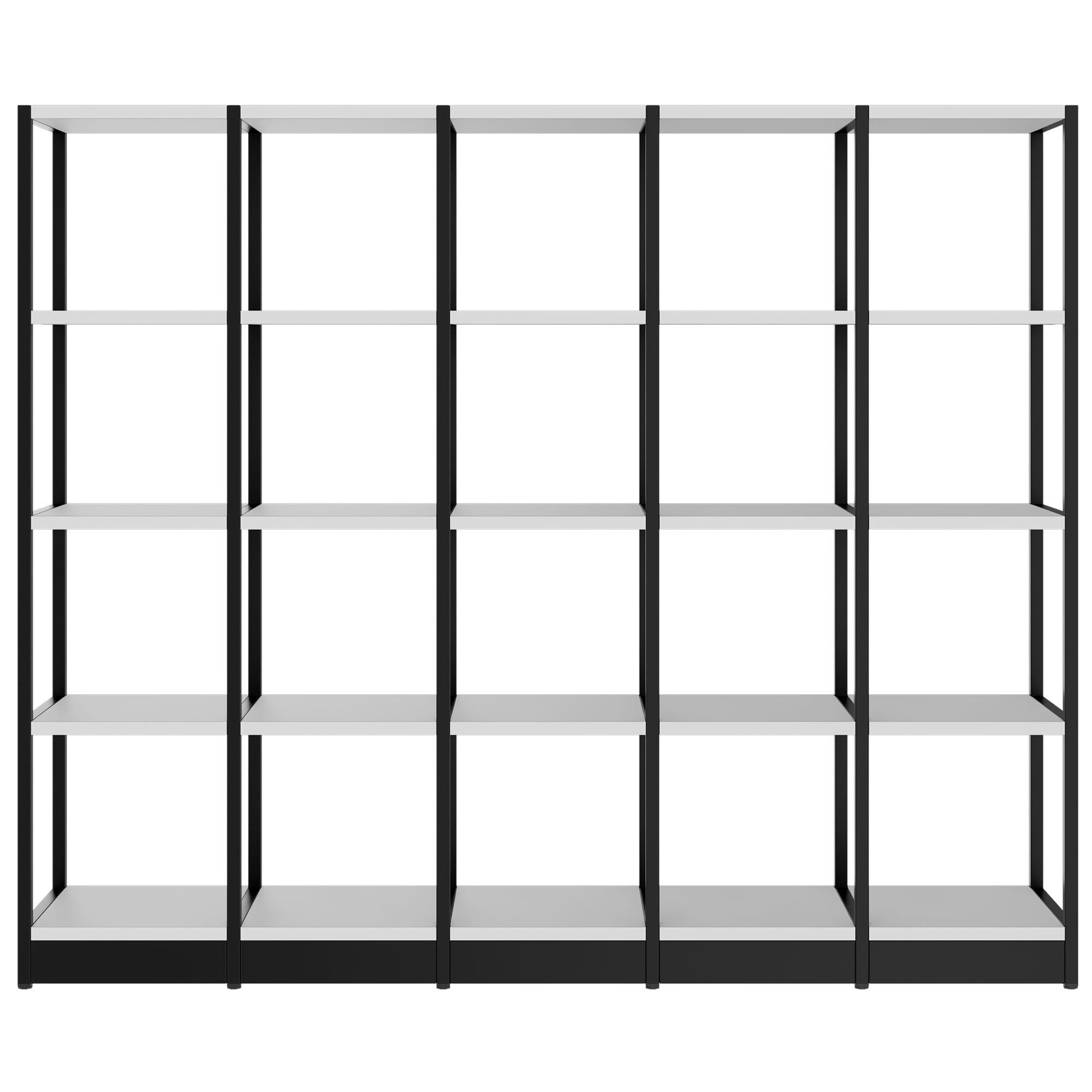 ATELLA Armoire d'étagère | 4 oh, 1960 x 1635 mm, gris perlé - 2 Main Image