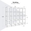ATELLA Armoire d'étagère | 4 oh, 1960 x 1635 mm, gris perlé - 8 Thumbnail Image