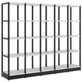 ATELLA Armoire d'étagère | 4 oh, 1960 x 1635 mm, gris perlé - 1 Thumbnail Image