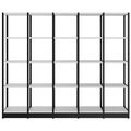 ATELLA Armoire d'étagère | 4 oh, 1960 x 1635 mm, gris perlé - 2 Thumbnail Image