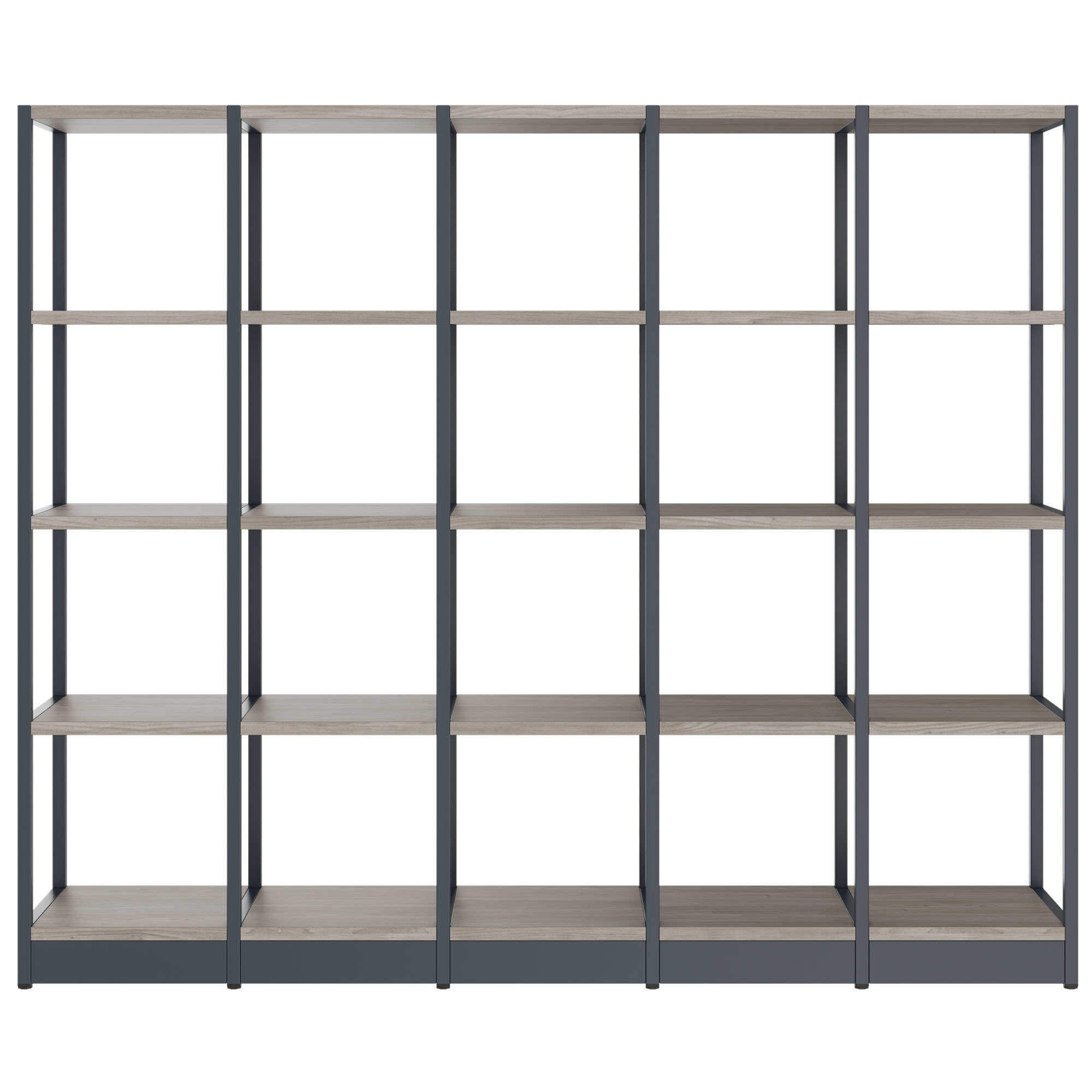 ATELLA shelf cabinet | 4 OH, 1960 x 1635 mm, gray northern oak - 2 Main Image