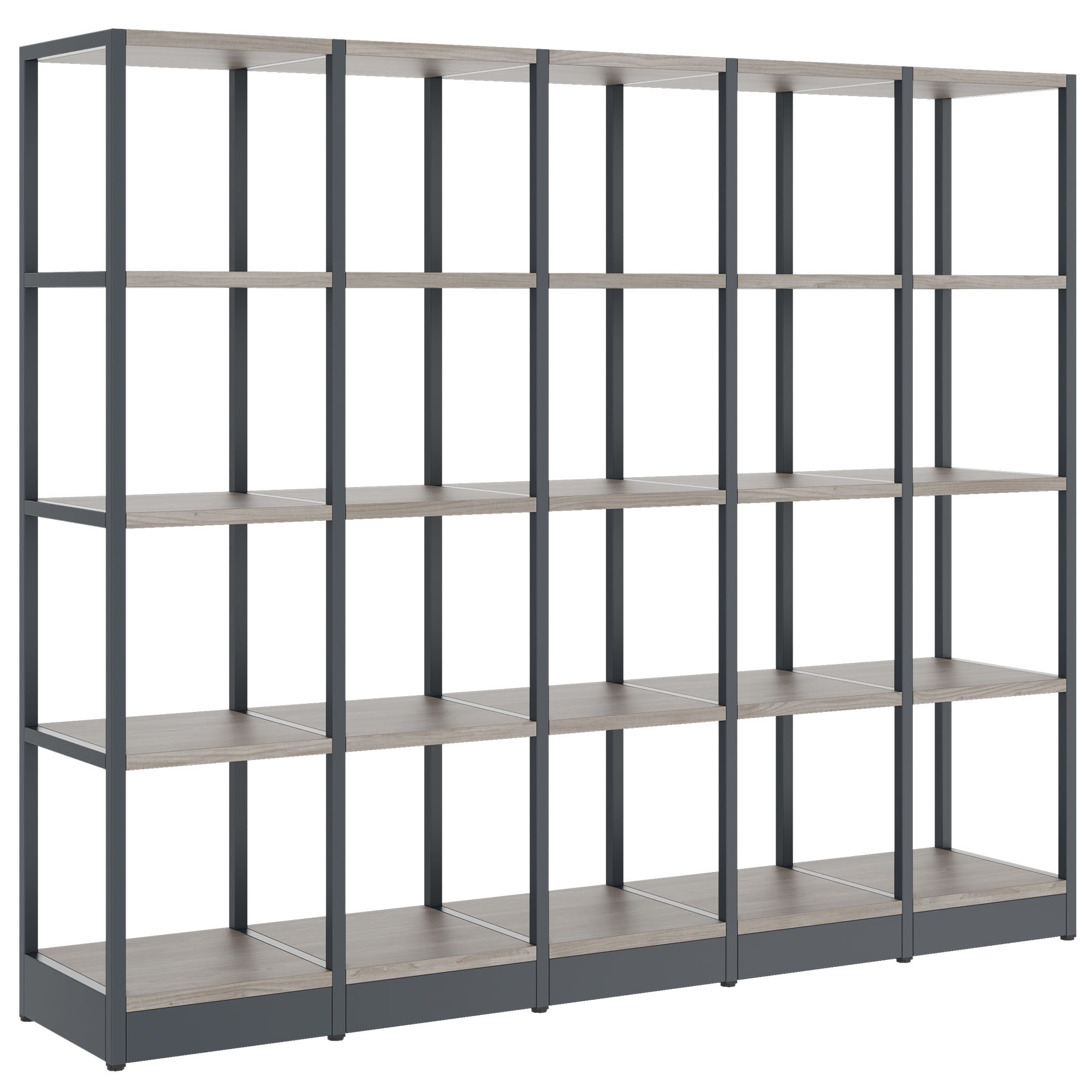 ATELLA shelf cabinet | 4 OH, 1960 x 1635 mm, gray northern oak - 1 Main Image