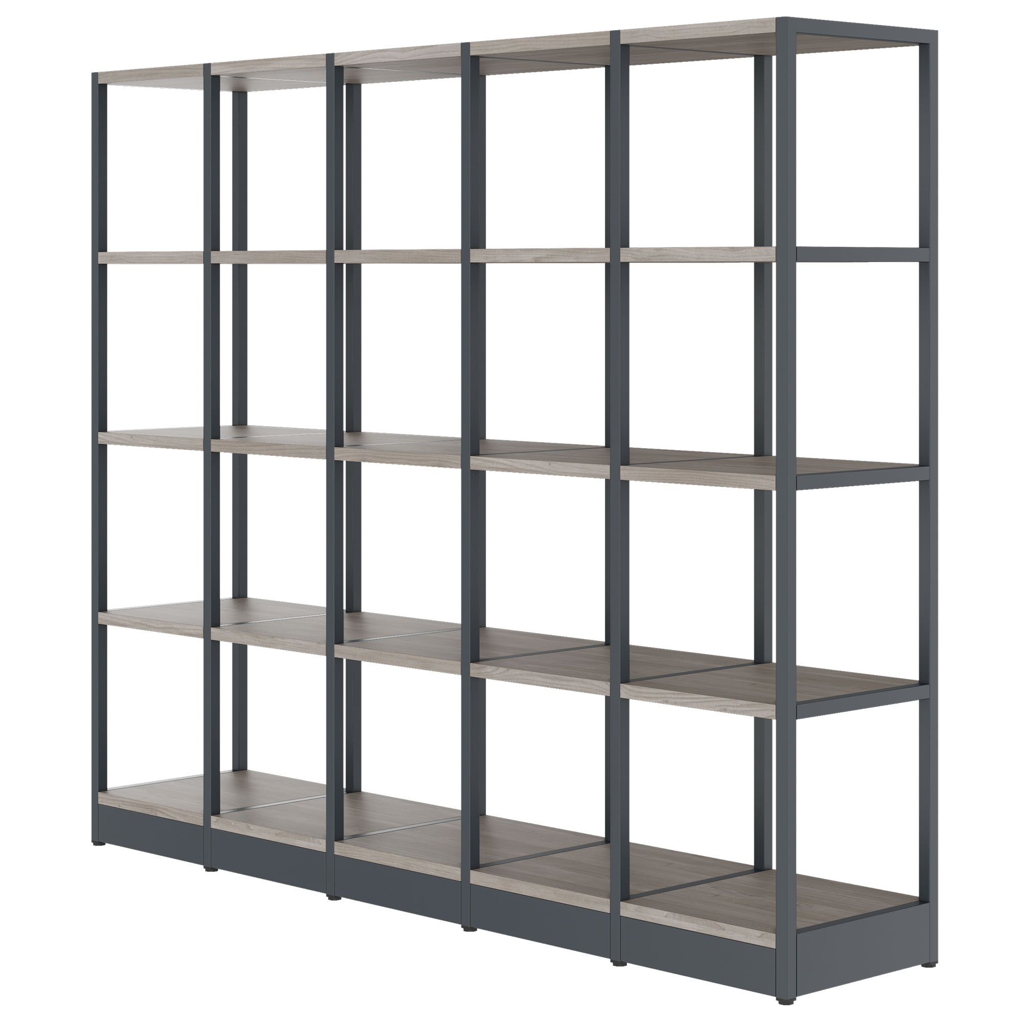 ATELLA shelf cabinet | 4 OH, 1960 x 1635 mm, gray northern oak - 3 Main Image