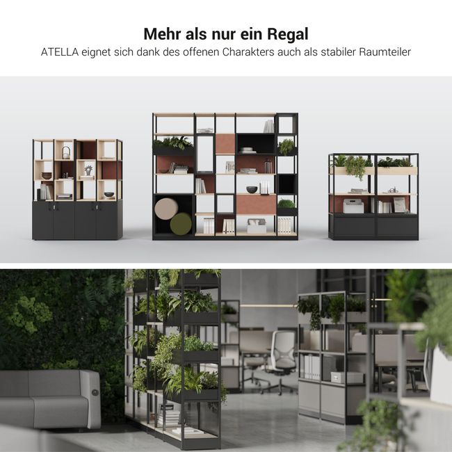 ATELLA Regalschrank | 4 OH, 1960 x 1635 mm, Nordeiche grau ATELLA Regalschrank | 4 OH, 1960 x 1635 mm, Nordeiche grau