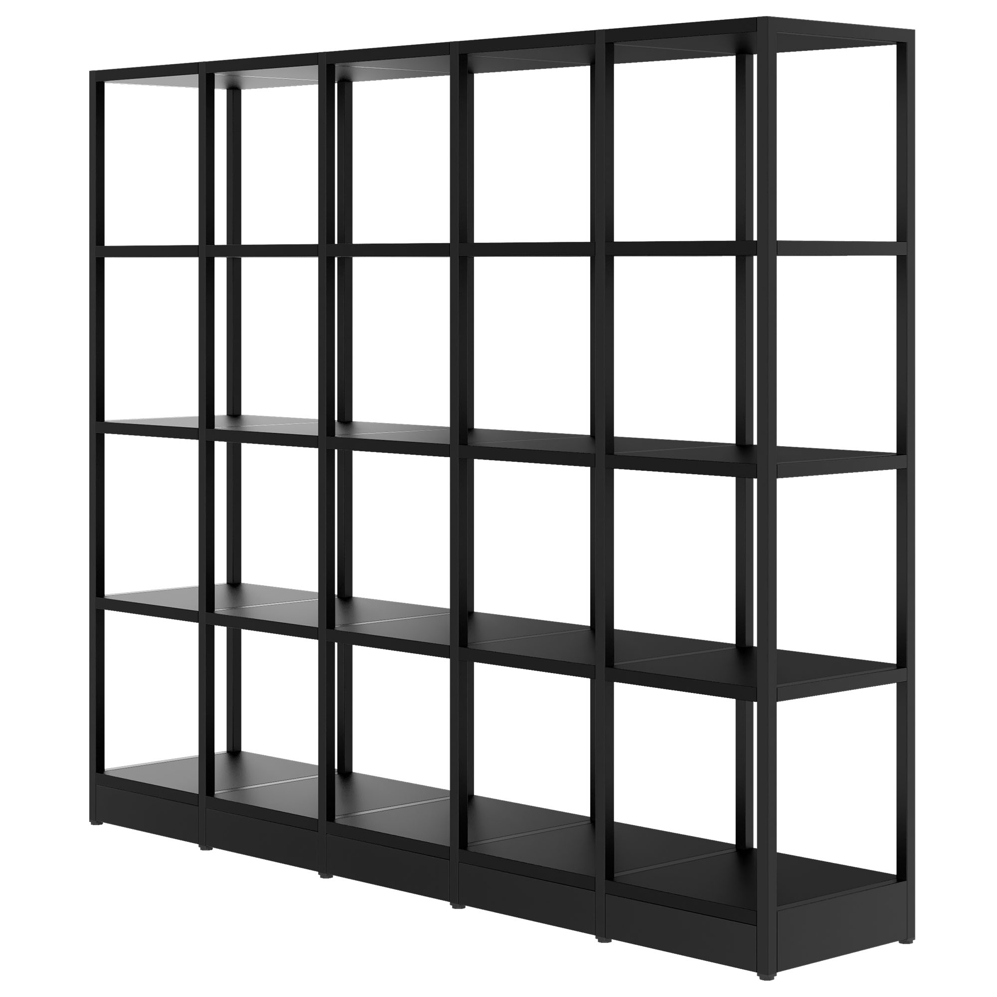 ATELLA shelf cabinet | 4 OH, 1960 x 1635 mm, black - 3 Main Image