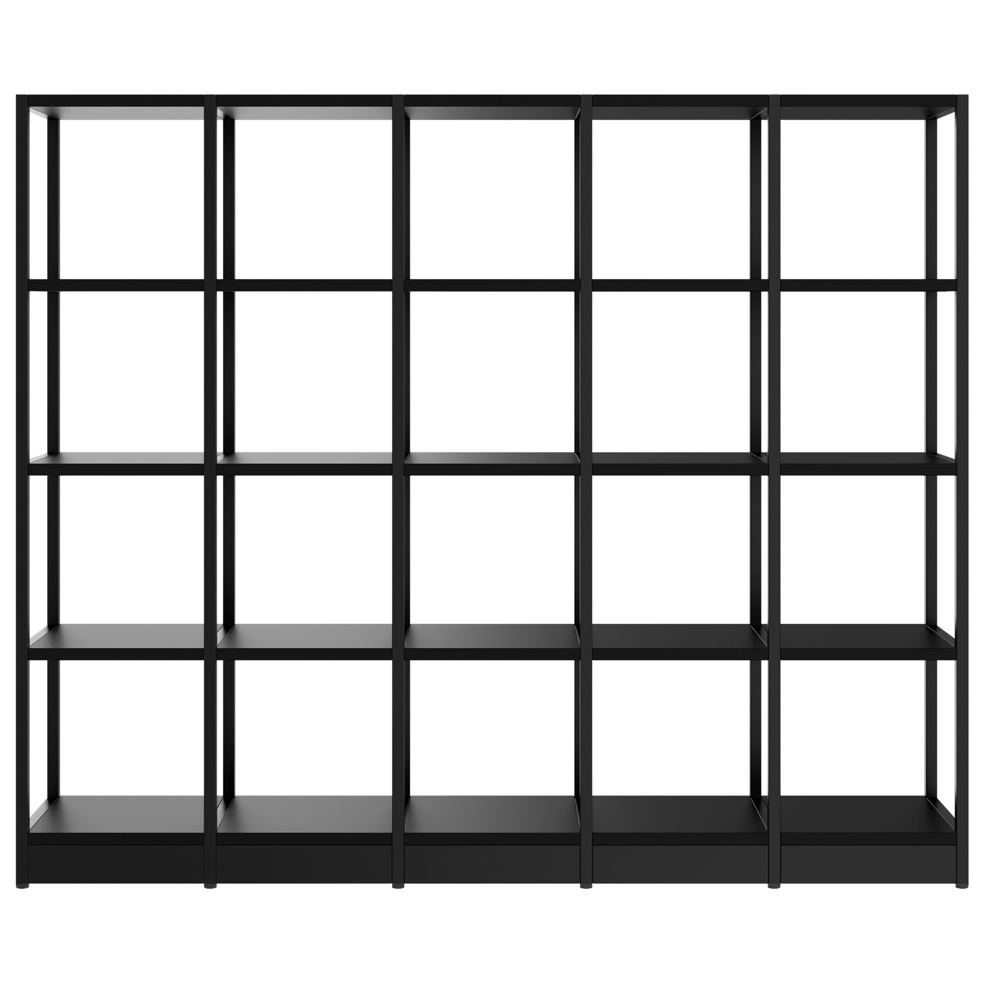 ATELLA shelf cabinet | 4 OH, 1960 x 1635 mm, black - 2 Main Image