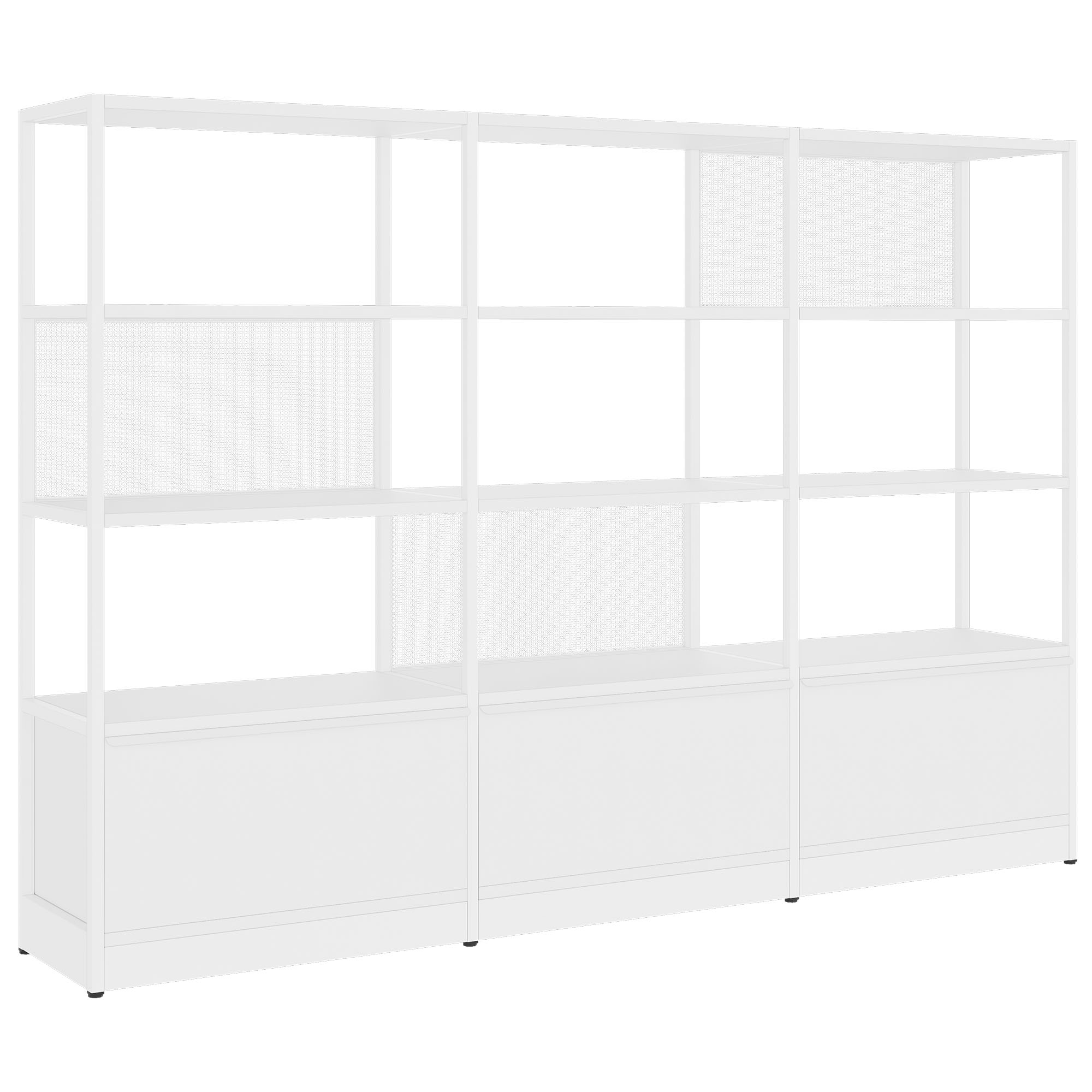 ATELLA Shelf cabinet | 4 Oh, 2350 x 1635 mm, white - 1 Main Image