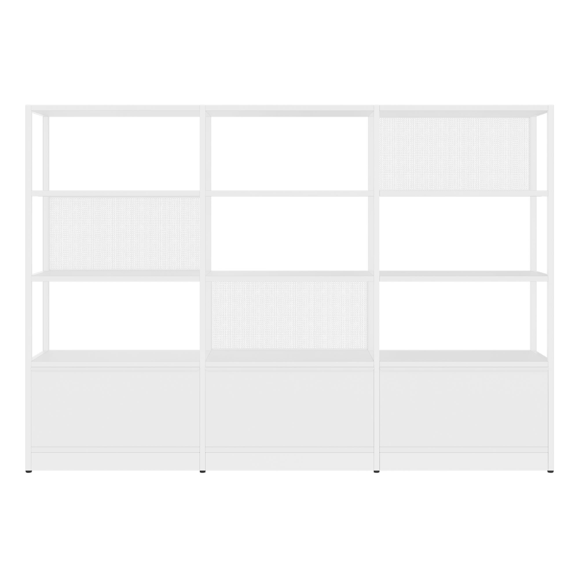 ATELLA Shelf cabinet | 4 Oh, 2350 x 1635 mm, white - 2 Main Image