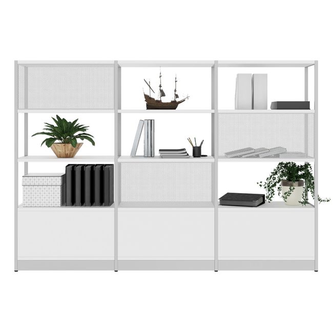 ATELLA Regalschrank | 4 OH, 2350 x 1635 mm, Weiß