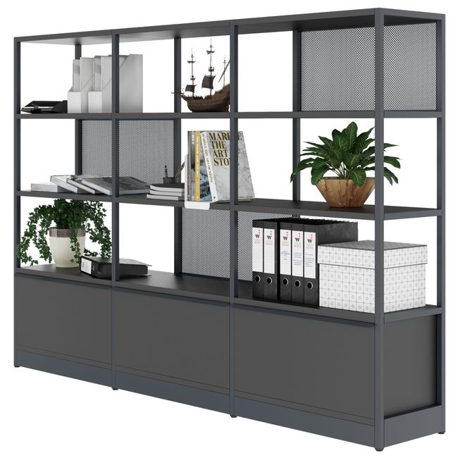 ATELLA Regalschrank | 4 OH, 2350 x 1635 mm, Anthrazit ATELLA Regalschrank | 4 OH, 2350 x 1635 mm, Anthrazit