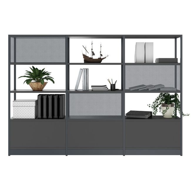 ATELLA Regalschrank | 4 OH, 2350 x 1635 mm, Anthrazit ATELLA Regalschrank | 4 OH, 2350 x 1635 mm, Anthrazit
