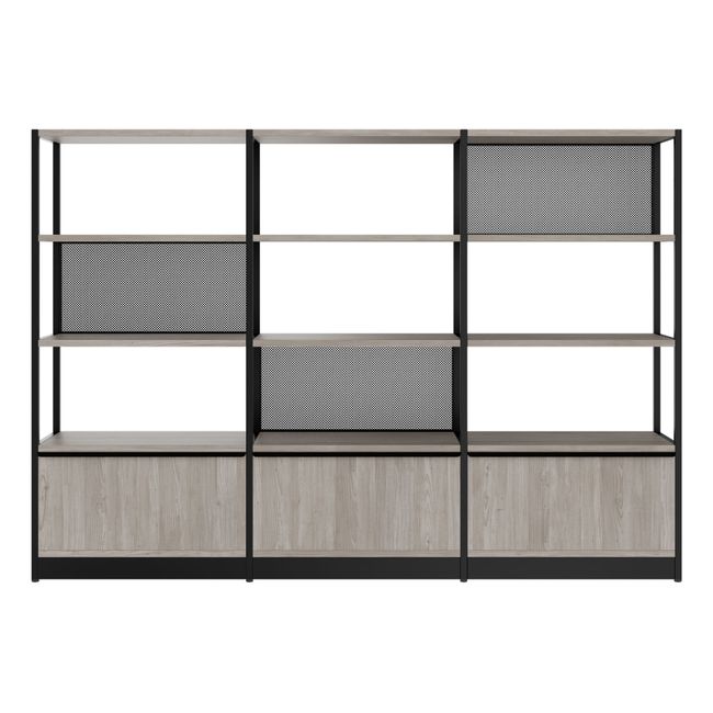 ATELLA Regalschrank | 4 OH, 2350 x 1635 mm, Nordeiche grau ATELLA Regalschrank | 4 OH, 2350 x 1635 mm, Nordeiche grau