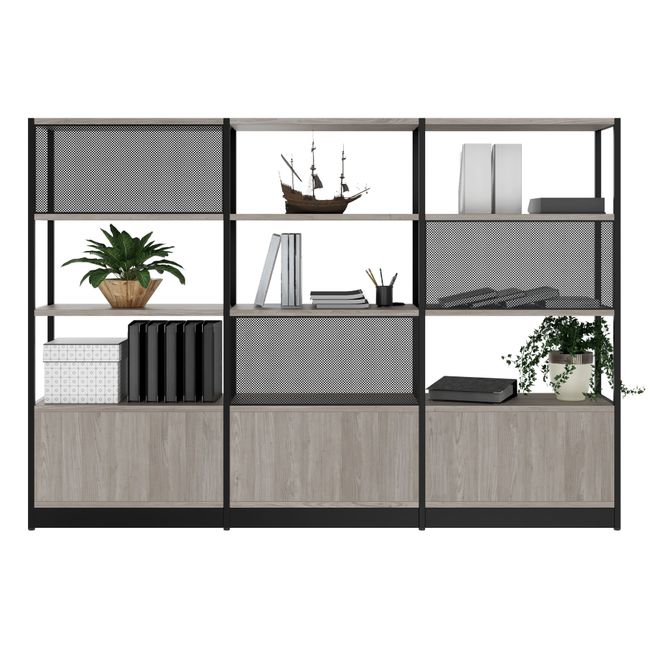ATELLA Regalschrank | 4 OH, 2350 x 1635 mm, Nordeiche grau ATELLA Regalschrank | 4 OH, 2350 x 1635 mm, Nordeiche grau