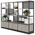 ATELLA Regalschrank | 4 OH, 2350 x 1635 mm, Nordeiche grau ATELLA Regalschrank | 4 OH, 2350 x 1635 mm, Nordeiche grau
