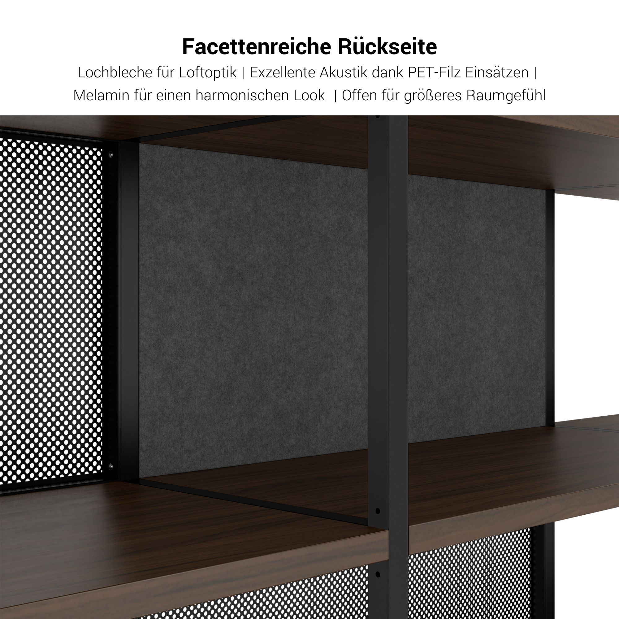 ATELLA shelf cabinet | 4 OH, 2350 x 1635 mm, Cubanite gray - 10 Main Image