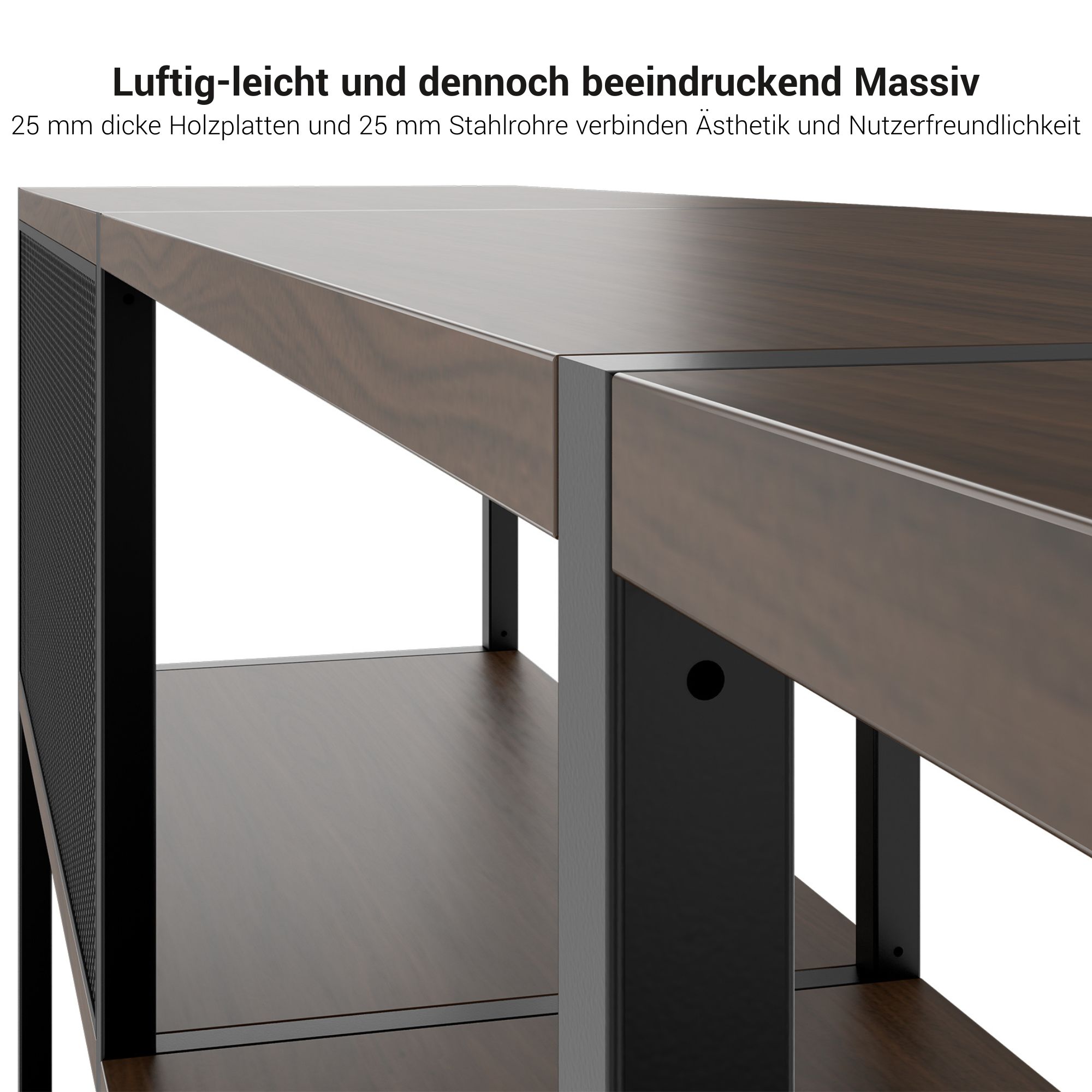 ATELLA shelf cabinet | 4 OH, 2350 x 1635 mm, Cubanite gray - 13 Main Image