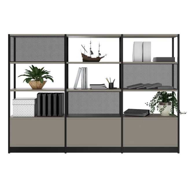 ATELLA Regalschrank | 4 OH, 2350 x 1635 mm, Cubanitgrau ATELLA Regalschrank | 4 OH, 2350 x 1635 mm, Cubanitgrau