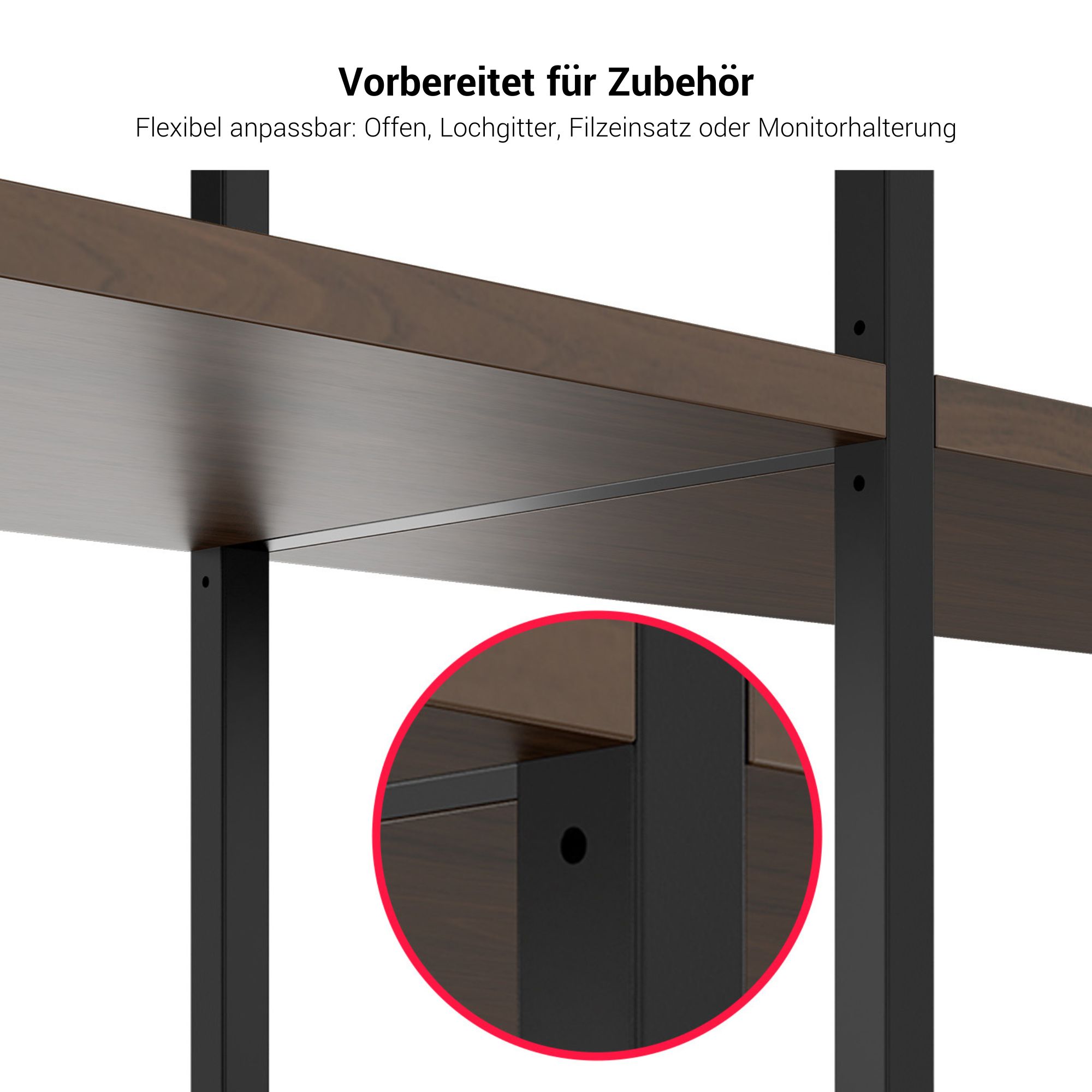 ATELLA shelf cabinet | 4 OH, 2350 x 1635 mm, black - 11 Main Image