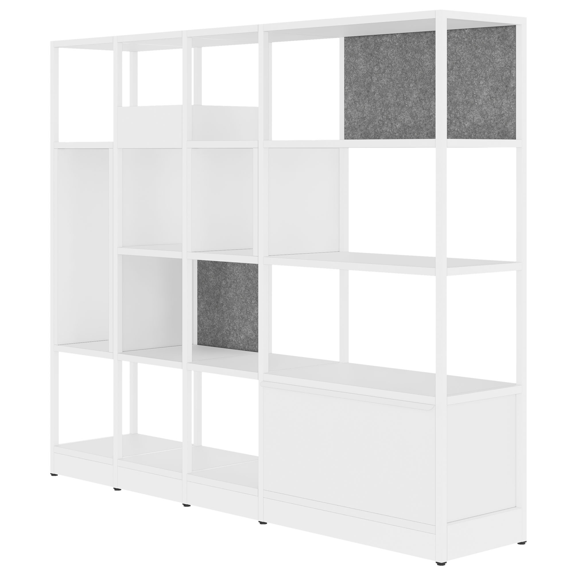 ATELLA Regalschrank | 4 OH, 1960 x 1635 mm, Weiß - 3 Main Image