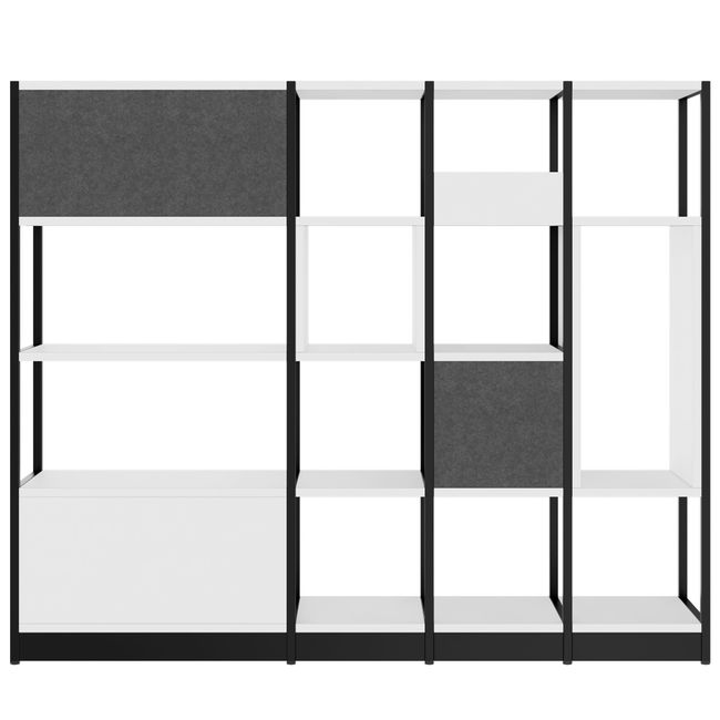 ATELLA Regalschrank | 4 OH, 1960 x 1635 mm, Weiß