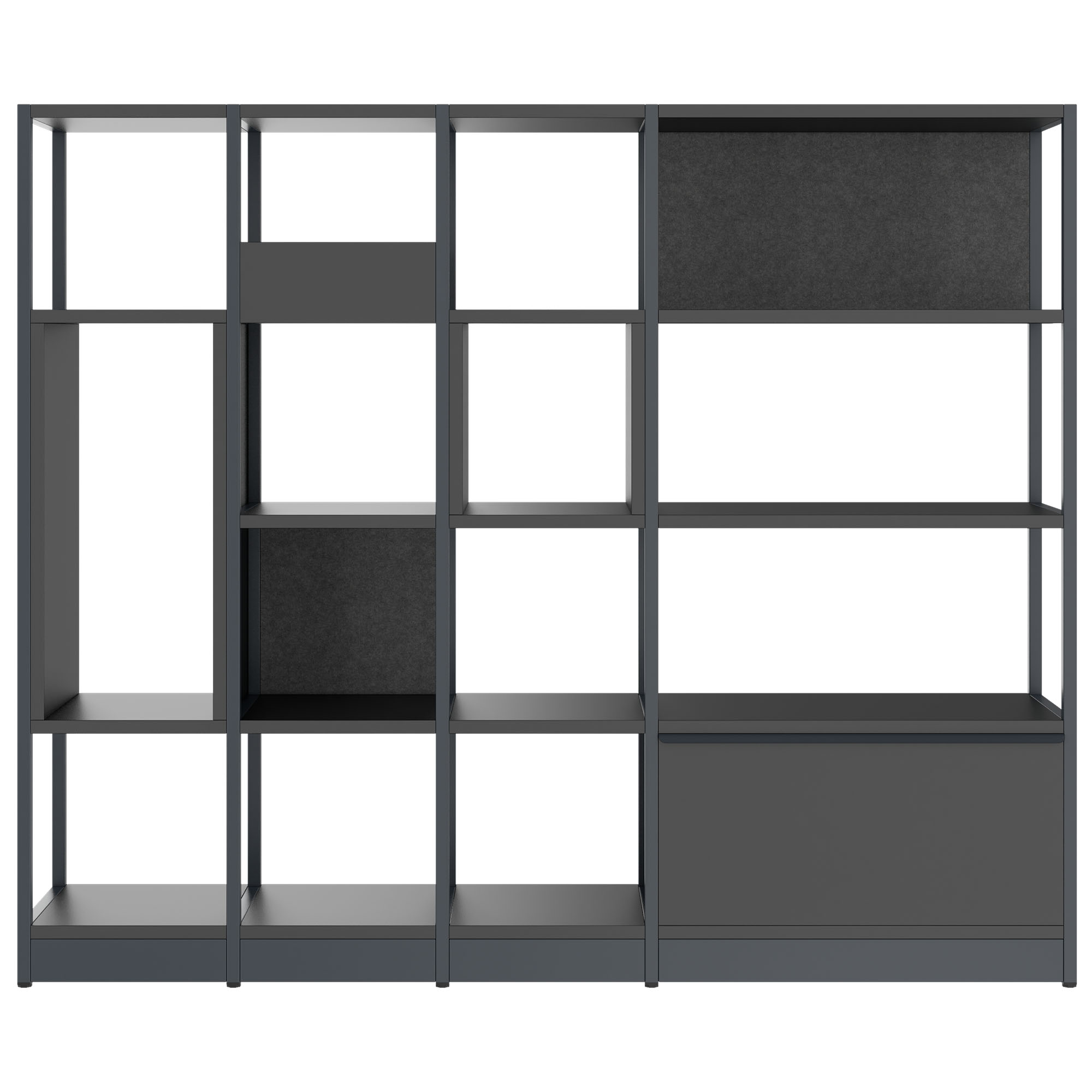 ATELLA Regalschrank | 4 OH, 1960 x 1635 mm, Anthrazit - 2 Main Image