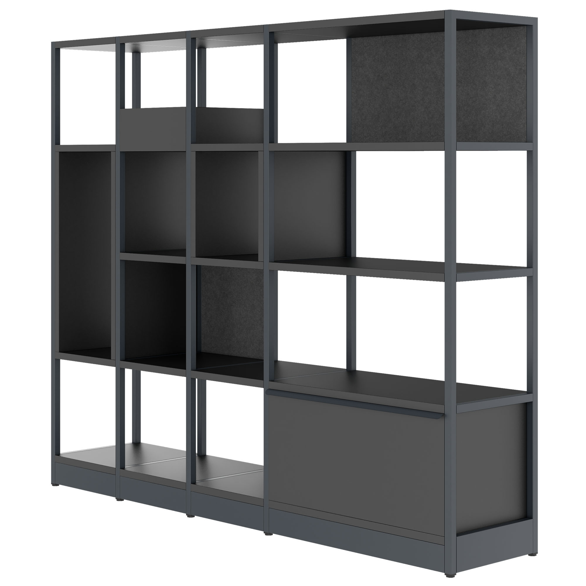 ATELLA Regalschrank | 4 OH, 1960 x 1635 mm, Anthrazit - 3 Main Image