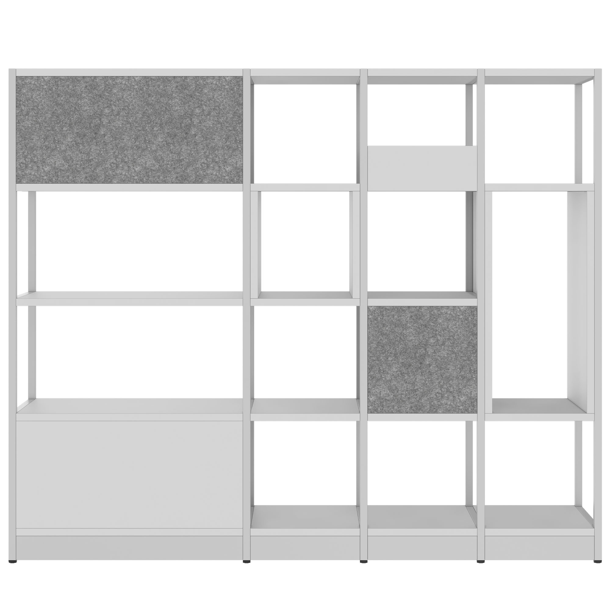 ATELLA shelf cabinet | 4 OH, 1960 x 1635 mm, pearl gray - 4 Main Image