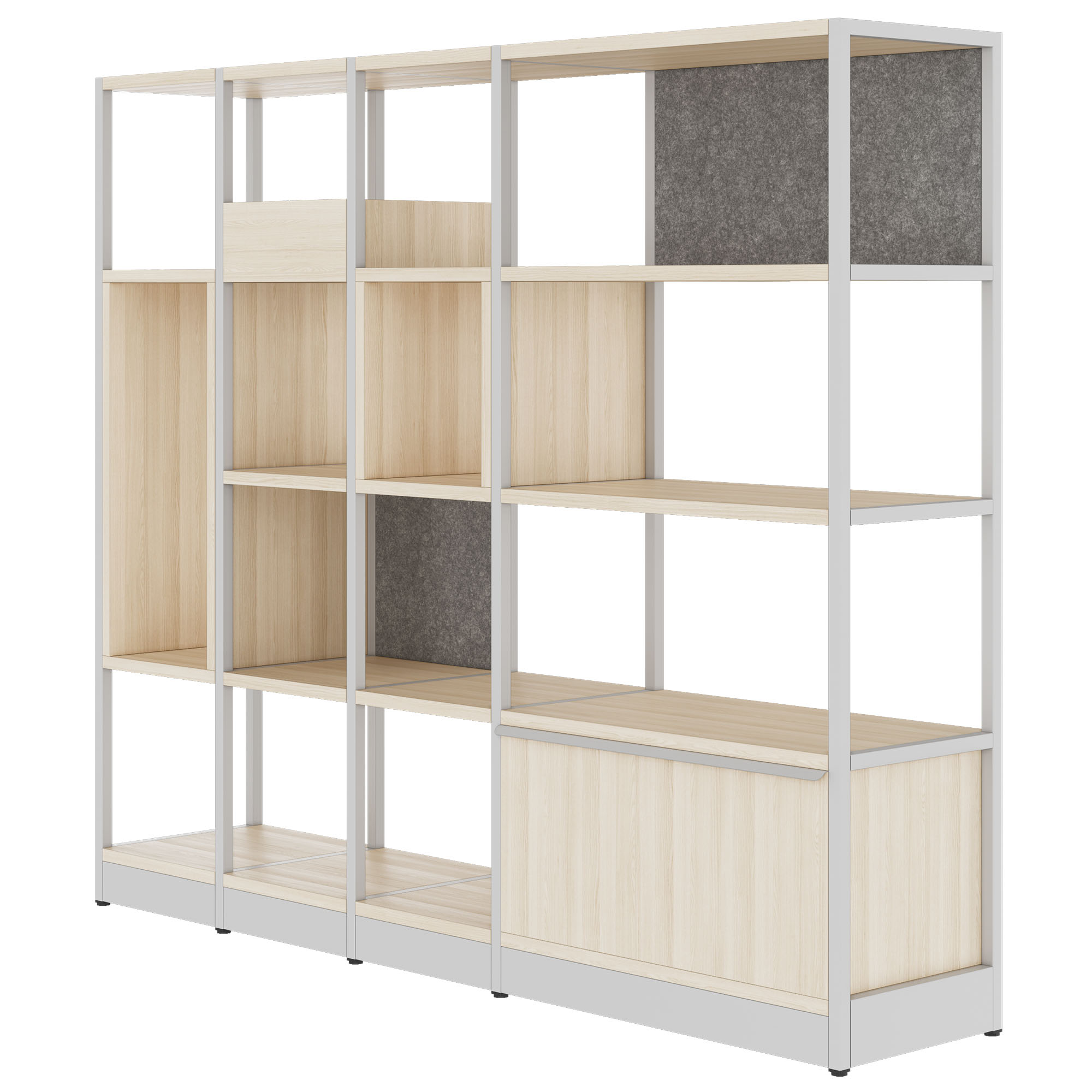 ATELLA shelf cabinet | 4 OH, 1960 x 1635 mm, sand ash - 3 Main Image