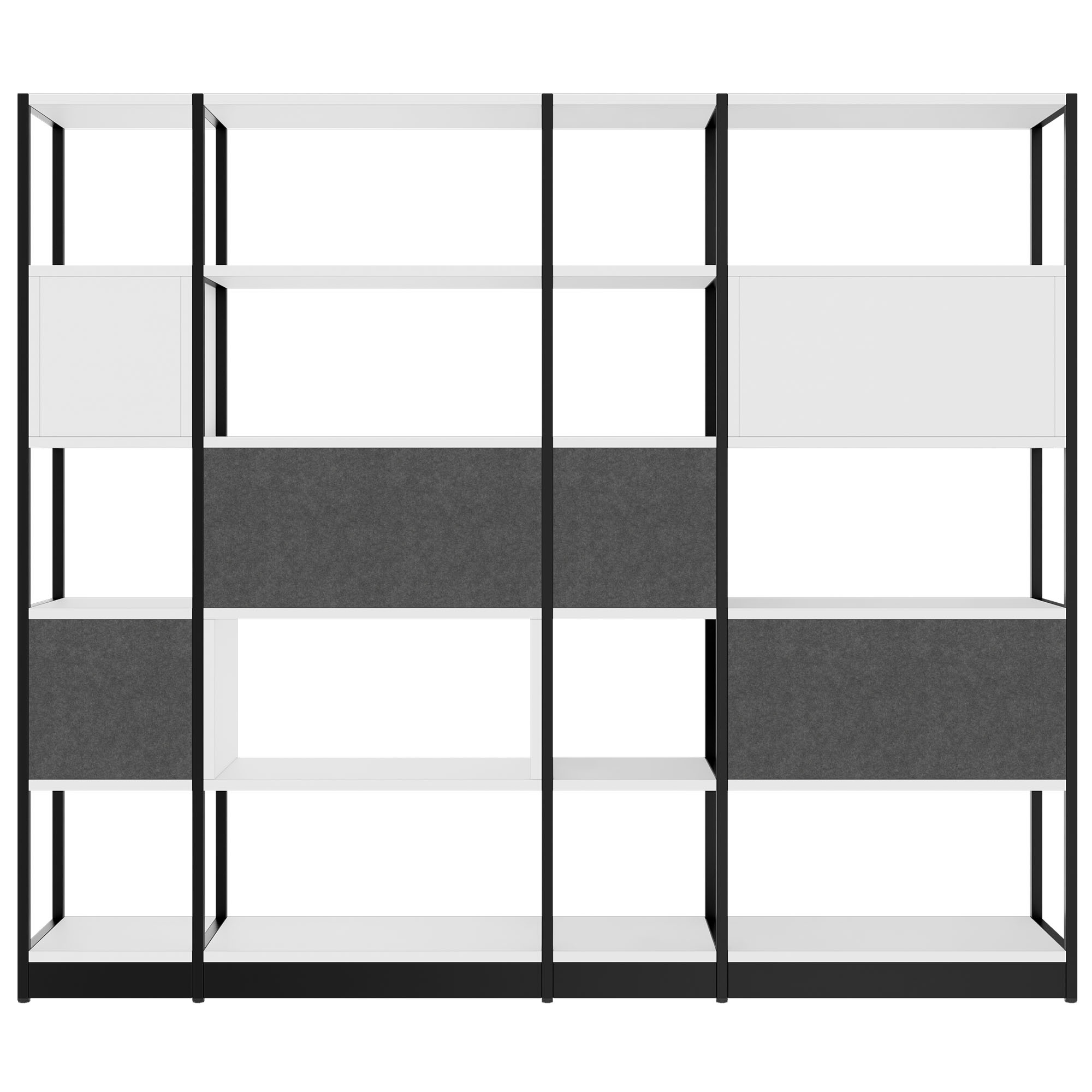 ATELLA Shelf cabinet | 5 Oh, 2350 x 2015 mm, white - 4 Main Image