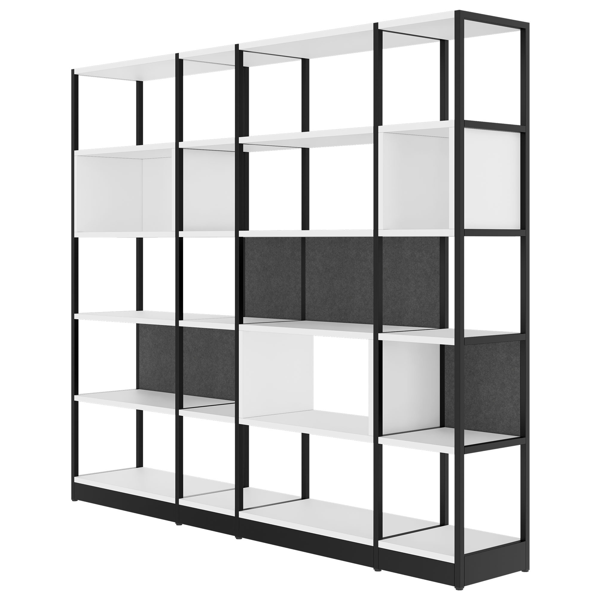 ATELLA Shelf cabinet | 5 Oh, 2350 x 2015 mm, white - 3 Main Image