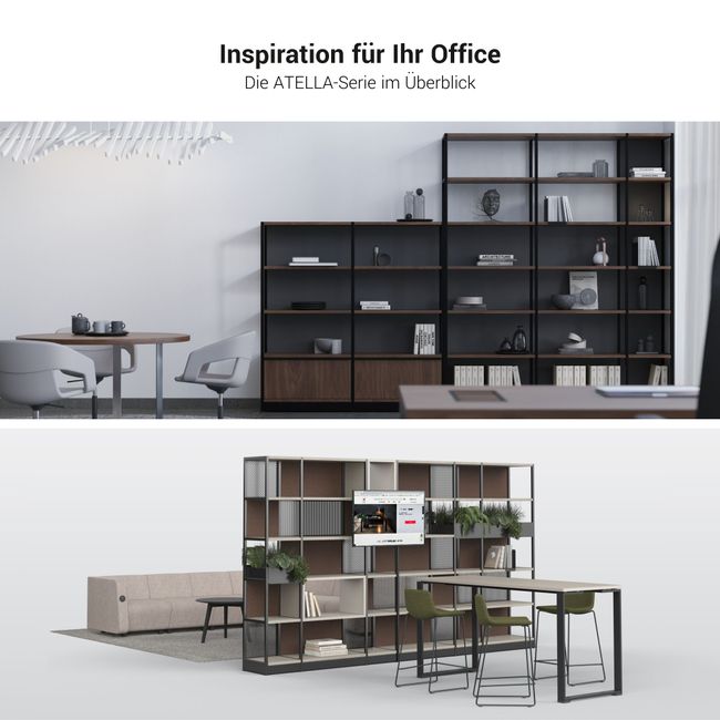 ATELLA Regalschrank | 5 OH, 2350 x 2015 mm, Anthrazit