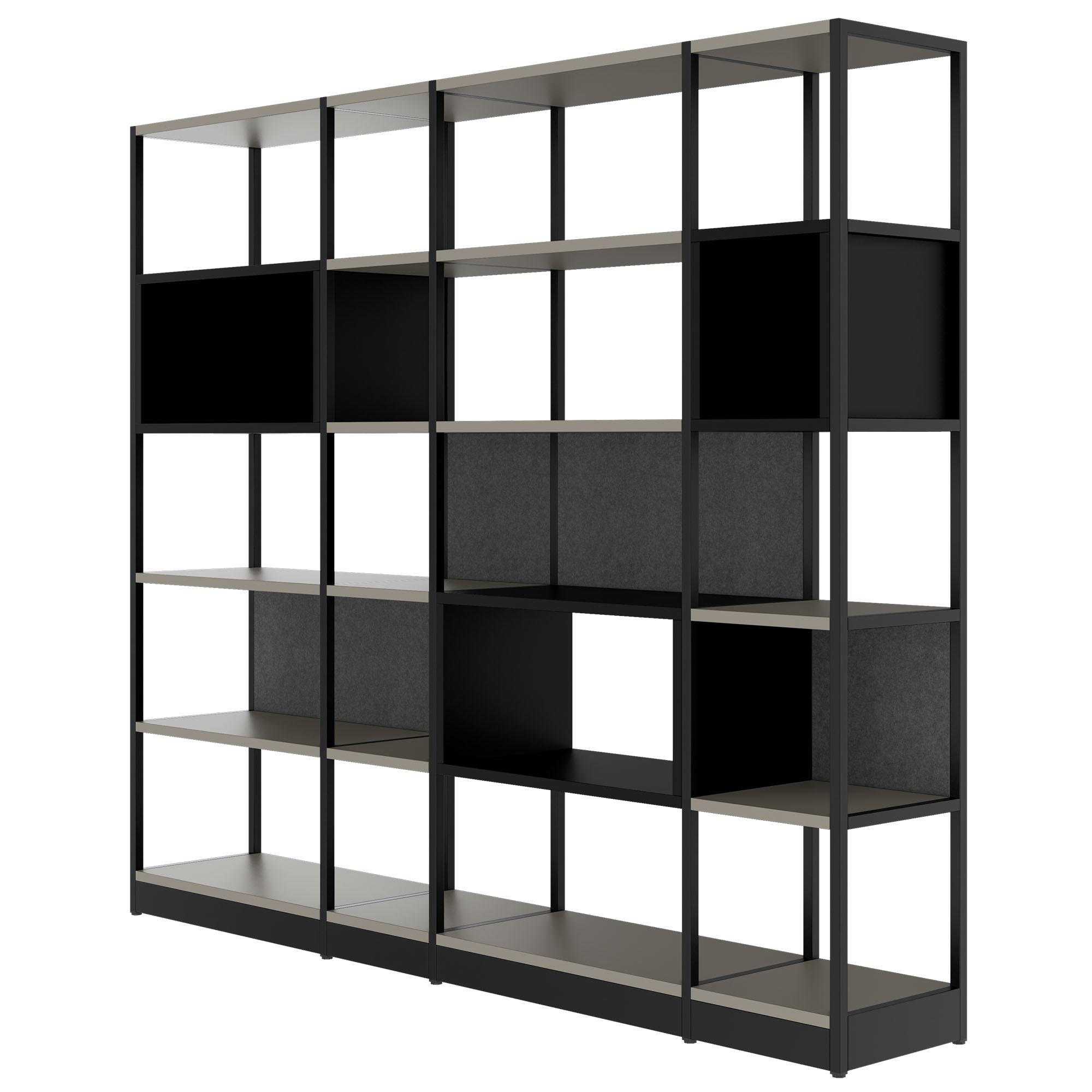 ATELLA shelf cabinet | 5 OH, 2350 x 2015 mm, Cubanite gray - 3 Main Image