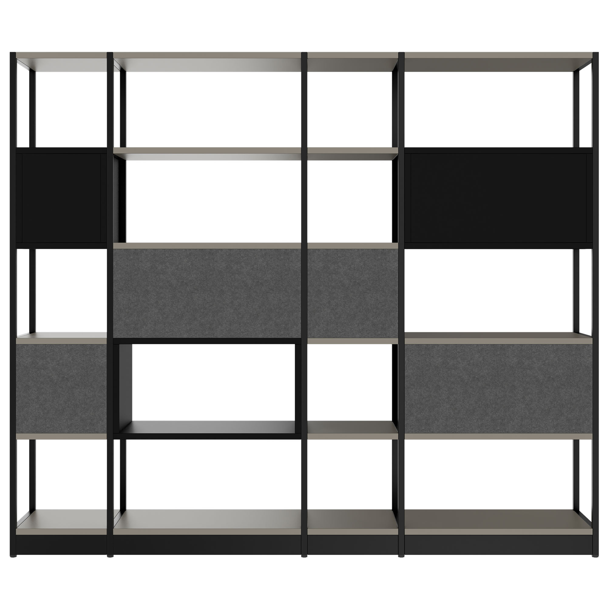 ATELLA shelf cabinet | 5 OH, 2350 x 2015 mm, Cubanite gray - 4 Main Image