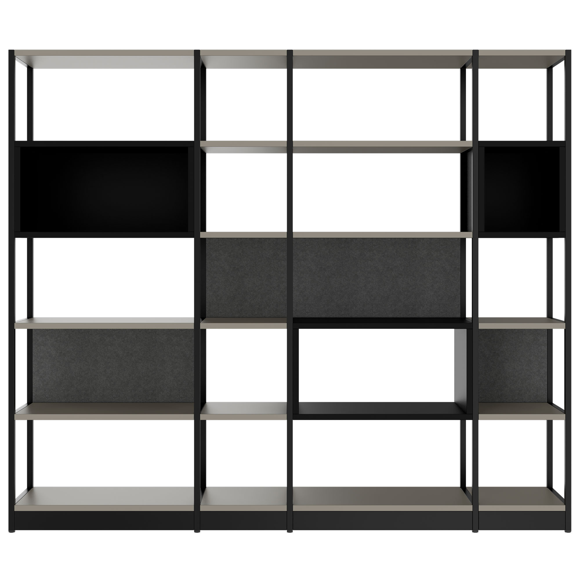 ATELLA shelf cabinet | 5 OH, 2350 x 2015 mm, Cubanite gray - 2 Main Image