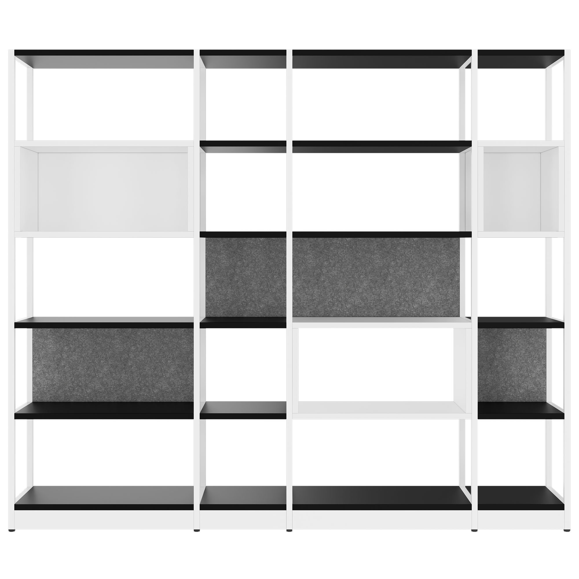 ATELLA shelf cabinet | 5 OH, 2350 x 2015 mm, black - 2 Main Image