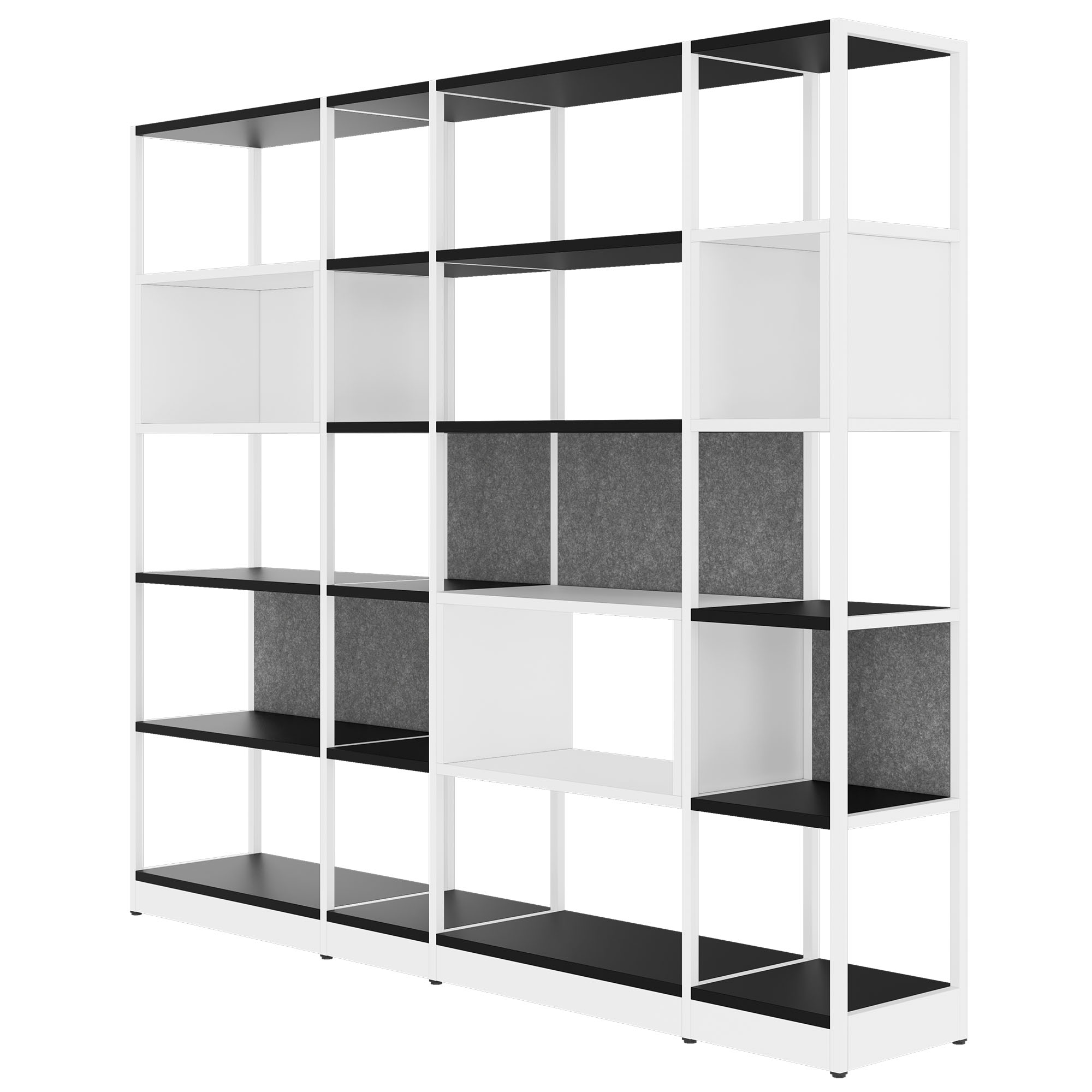 ATELLA shelf cabinet | 5 OH, 2350 x 2015 mm, black - 3 Main Image