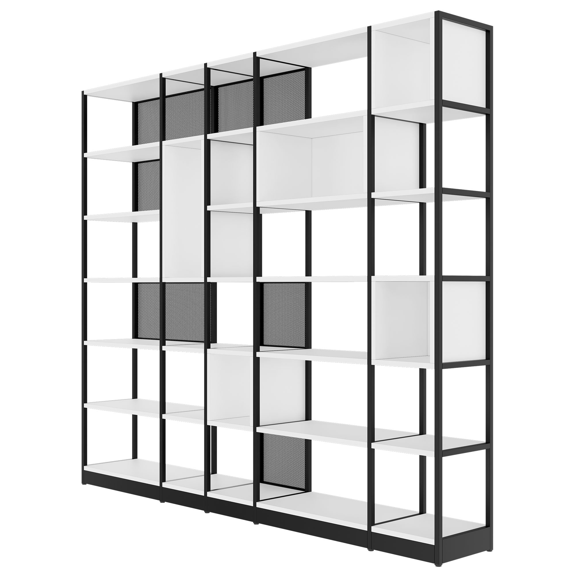 ATELLA Shelf cabinet | 6 Oh, 2736 x 2395 mm, white - 3 Main Image