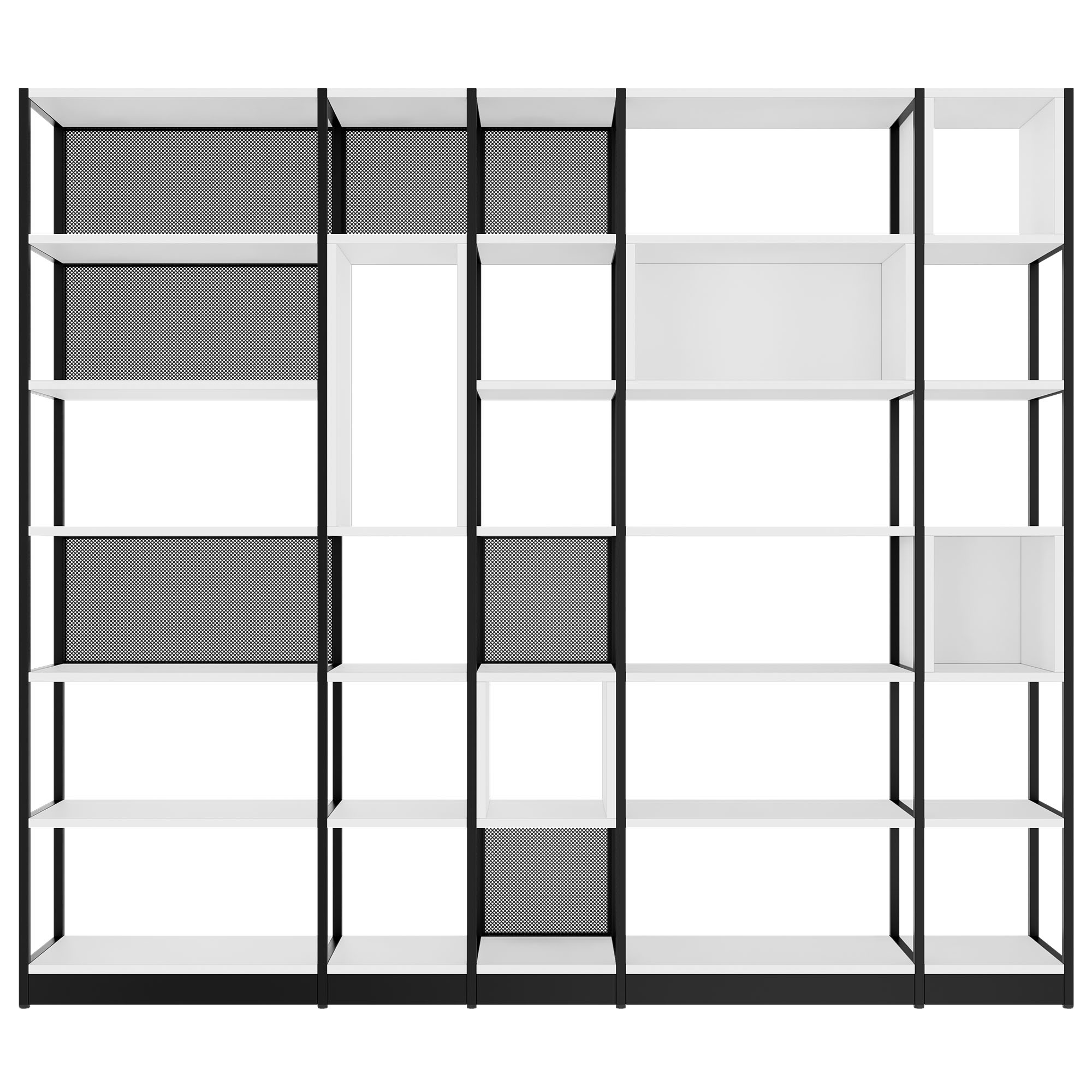 ATELLA Shelf cabinet | 6 Oh, 2736 x 2395 mm, white - 2 Main Image