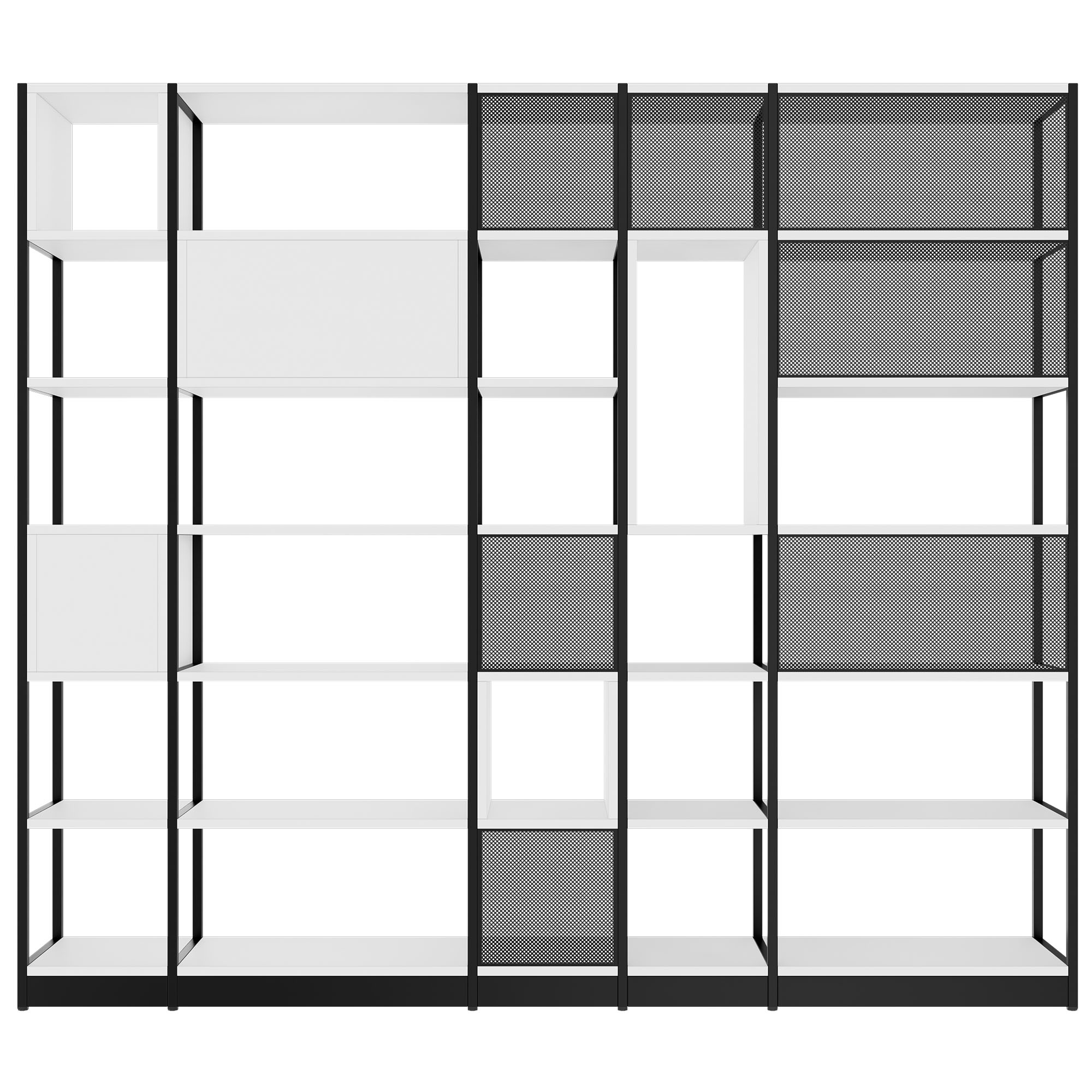 ATELLA Shelf cabinet | 6 Oh, 2736 x 2395 mm, white - 4 Main Image