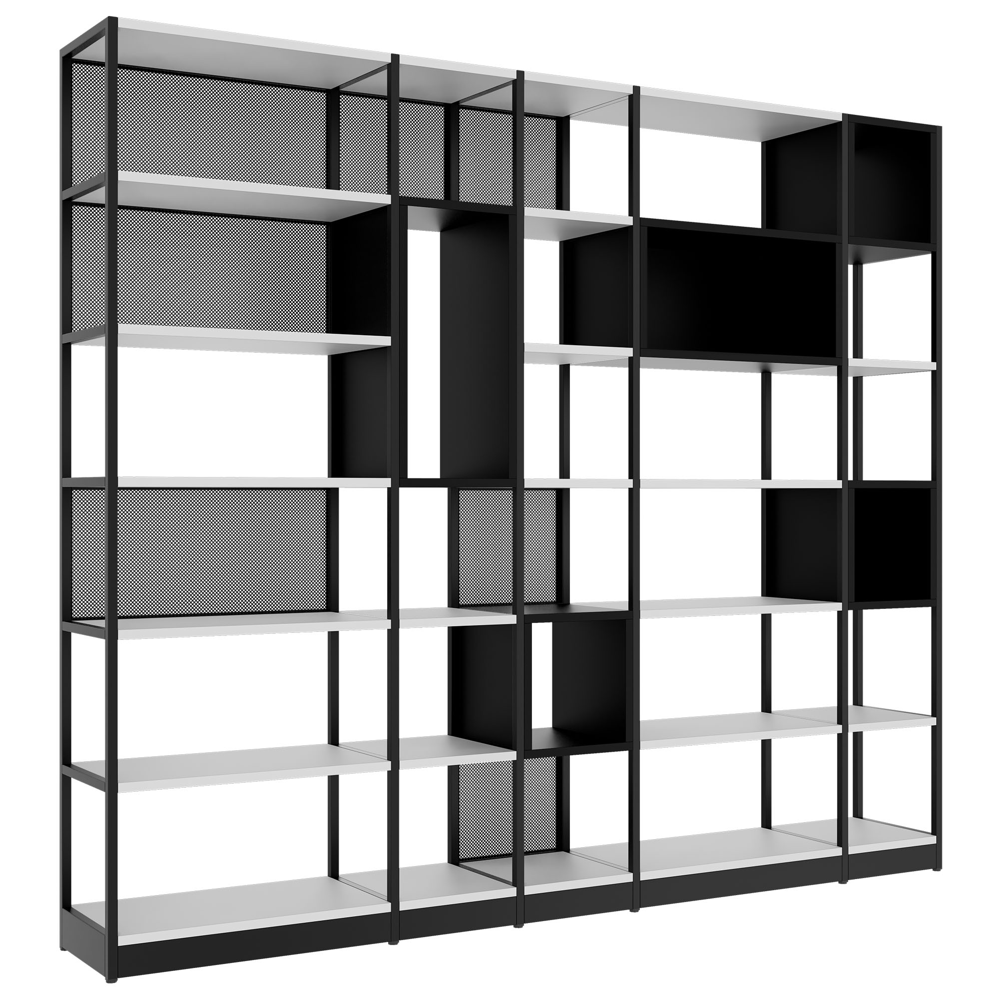 ATELLA Armoire d'étagère | 6 oh, 2736 x 2395 mm, gris perlé - 1 Main Image