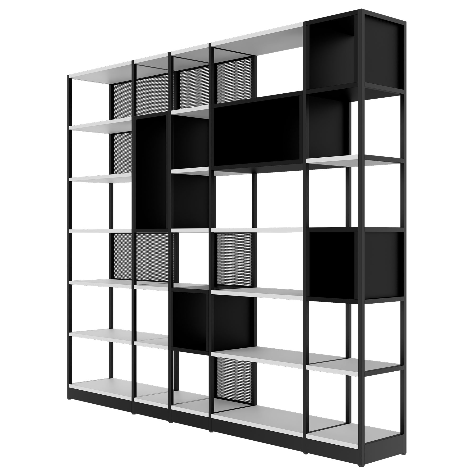 ATELLA Armoire d'étagère | 6 oh, 2736 x 2395 mm, gris perlé - 3 Main Image