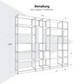 ATELLA Armoire d'étagère | 6 oh, 2736 x 2395 mm, gris perlé - 9 Thumbnail Image